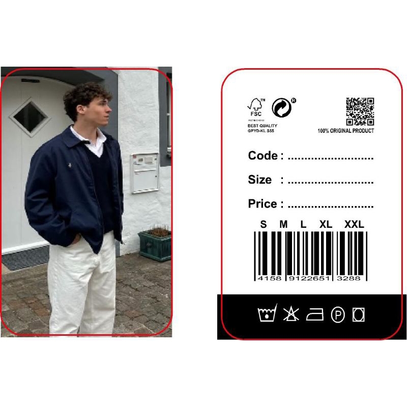 

HANG TAG MEN B isi 100 pcs label baju WLBEE