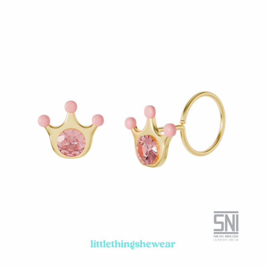 LittleThingSheWear - Anting Anak - Queen Swarovzski (0.65 gr)