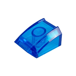 Lego Part 30602 Slope Curved 2 x 2 Lip Trans-Dark Blue