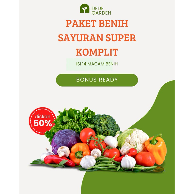 PAKET BENIH ISI 14 TERLENGKAP BONUS 1 SAYURAN