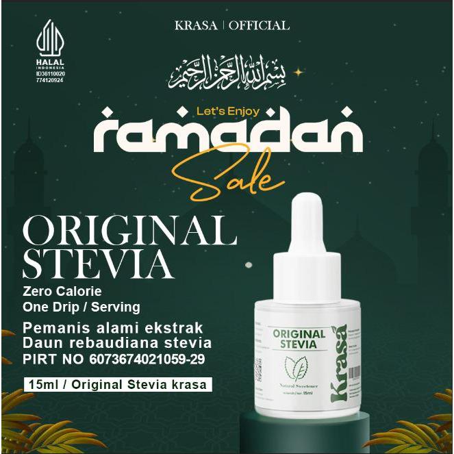

KRASA Stevia Natural Sweetener Pemanis Alami Pengganti Gula Sehat Alami 0 Kalori (HALAL & BPOM)