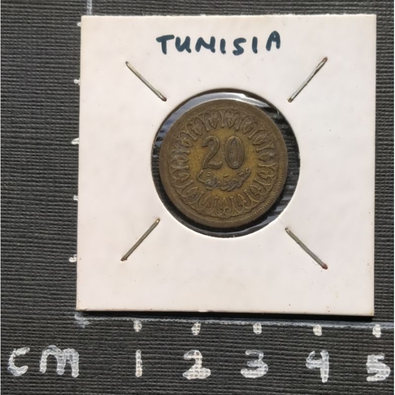 Koin Kuno Tunisia 20 Milliemes