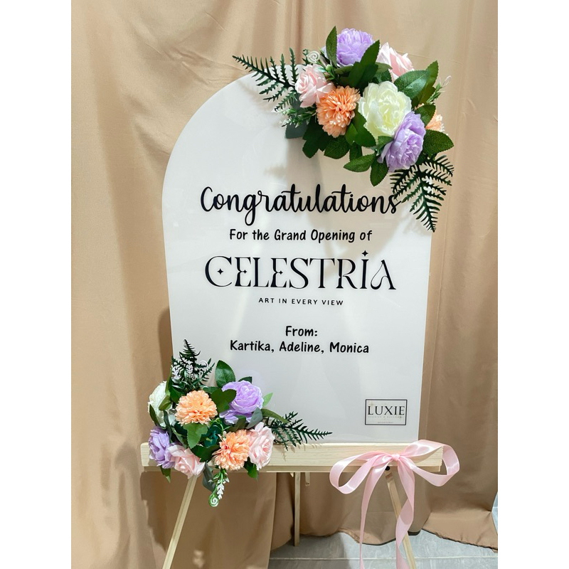 Papan Bunga Akrilik - Papan Bunga Opening