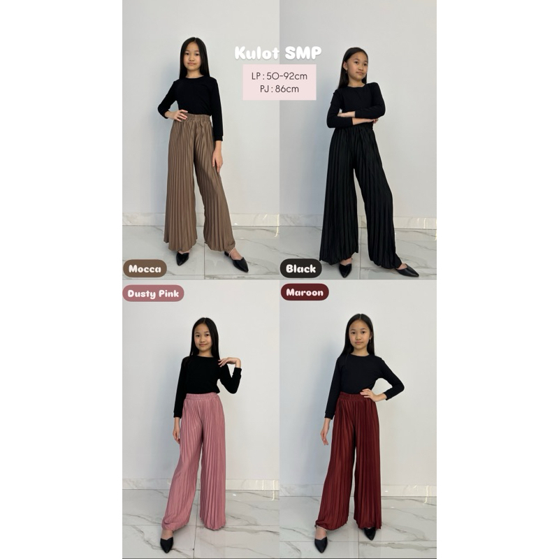 Kulot plisket SMP / Kulot Plisket Remaja / Kulot Plisket ABG / celana plisket anak tanggung