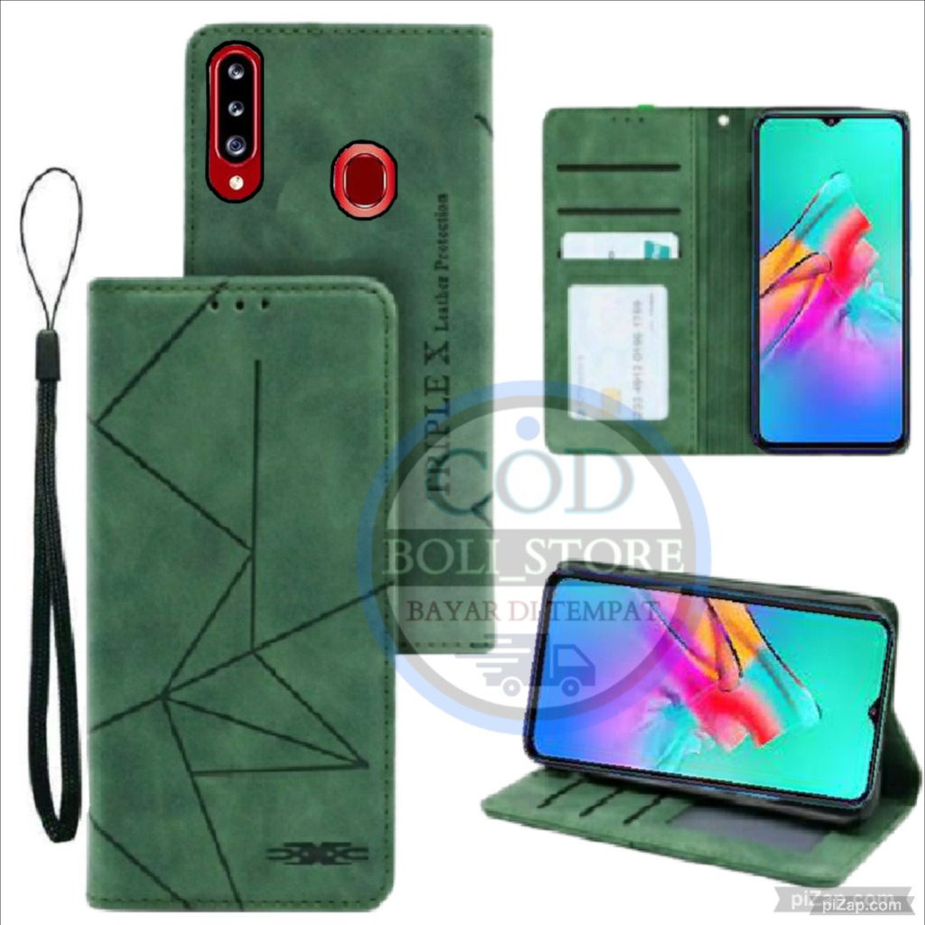 CASE HP OPPO A31 MOTIF MAXNET KULIT - CASING DOMPET-FLIP COVER LEATHER-SARUNG HP