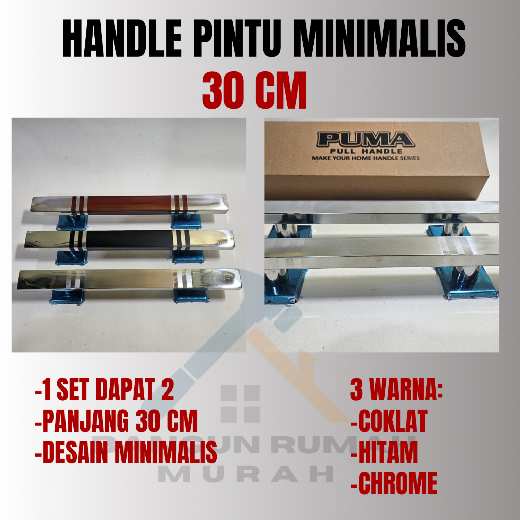 HANDLE PINTU MEWAH GAGANG PINTU PUMA MINIMALIS 30 CM