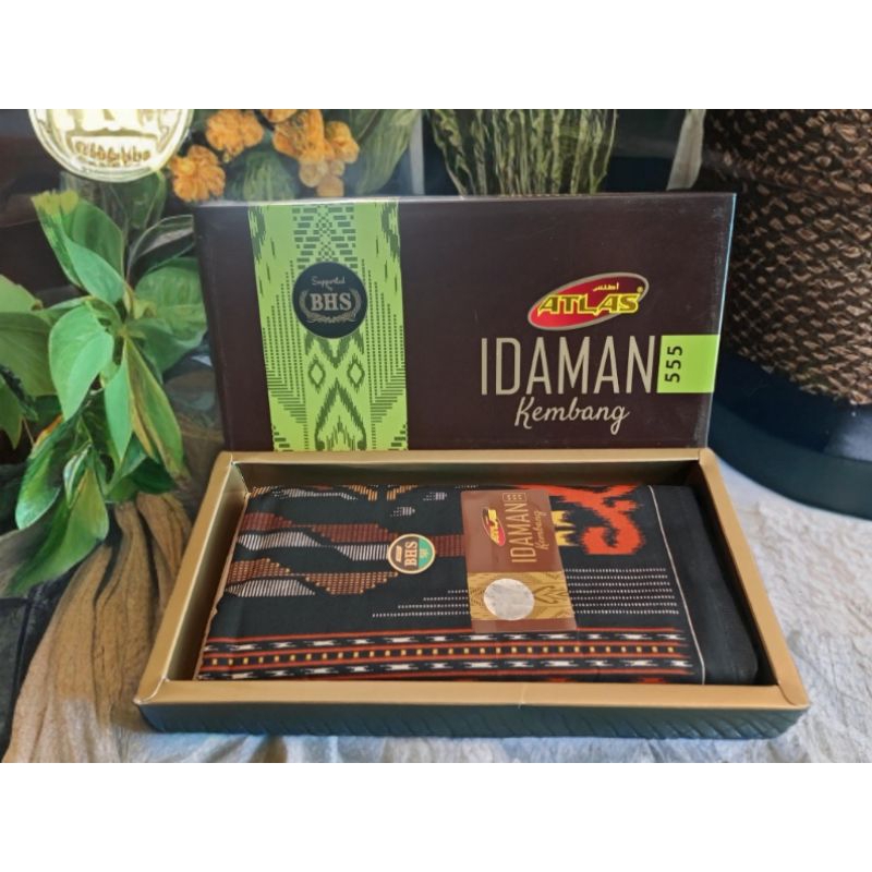 SARUNG ATLAS IDAMAN KEMBANG BHS MOTIF | ATLAS MOTIF BHS