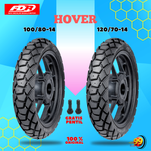 Paket Ban Motor Honda PCX FDR HOVER 100/80 + 120/70 Ring 14 Tubeless