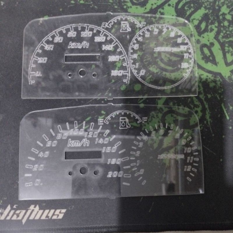 panel papan speedometer f1zr custom grafir transparan