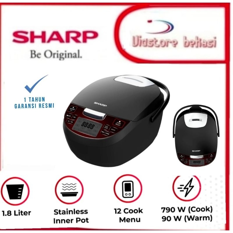 SHARP DIGITAL MAGIC COM 1,8LITER KS-DW18BKMagic com DIGITAL SHARP 12 MENU MASAK KS-DW18 BK/ RICE COO