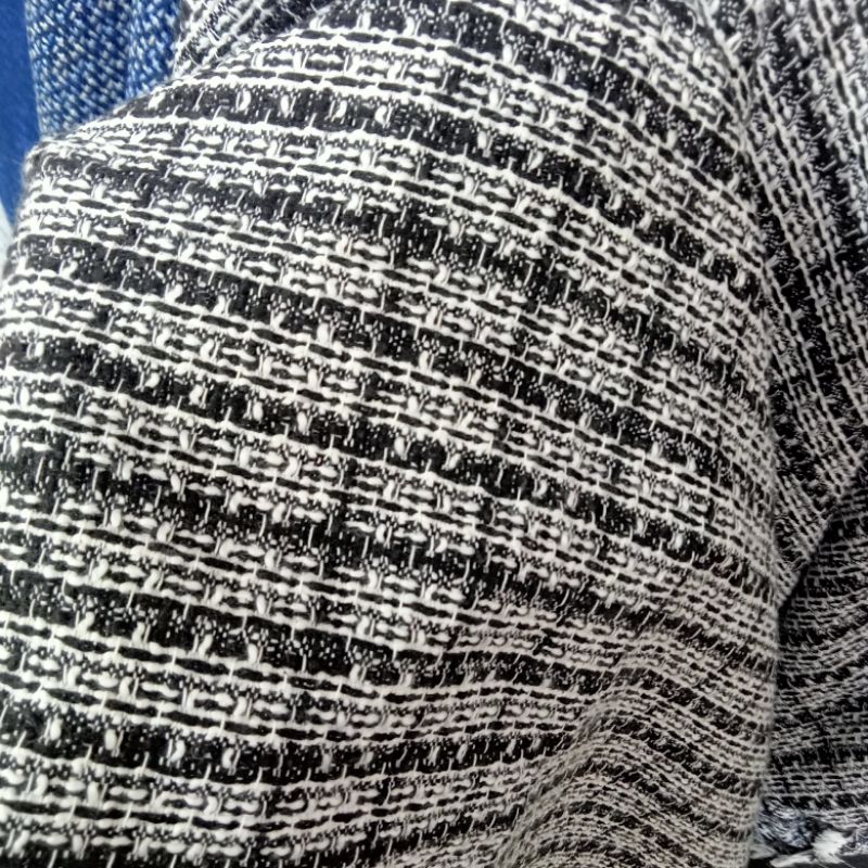 Kain Tweed Acrilik Two Tone Import - Kain Tweed Korea - Kain Tweed Khardigan - Kain Tweed Style Bran