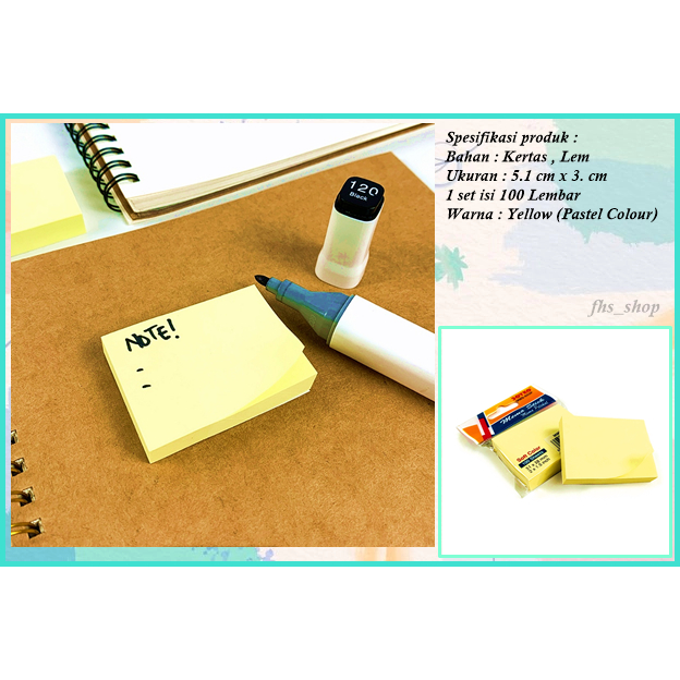 

Memo Stick Sticky Note Sticky Notes Mini Kertas Memo Tempel Joyko MMS-653P Ukuran 5.1 x 3.8 cm