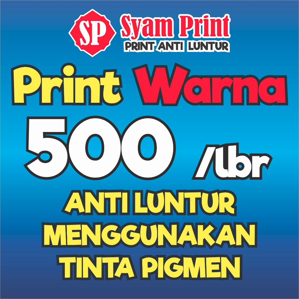 

Print Warna A4/F4 Murah Anti Luntur