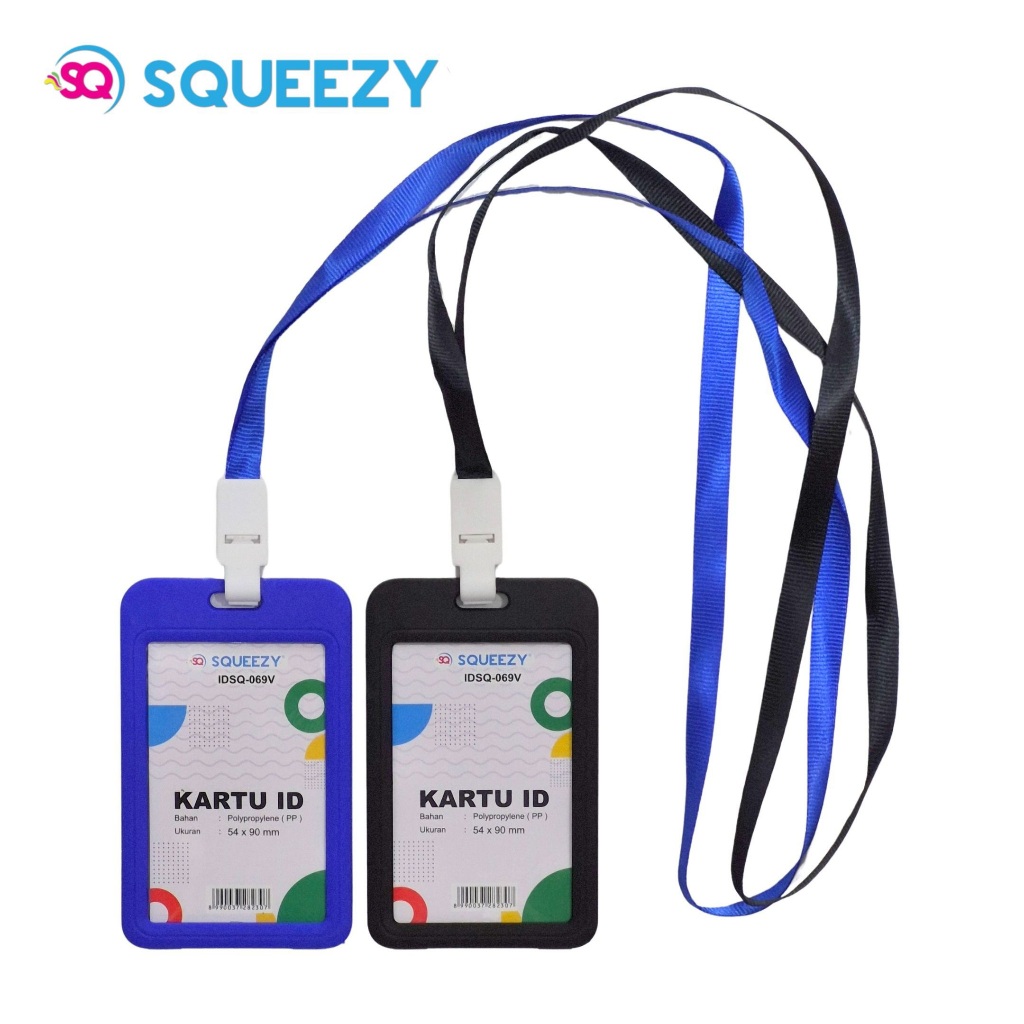 

ID Card Squeezy IDSQ-069V ( Card Case 2 Sisi + Tali )