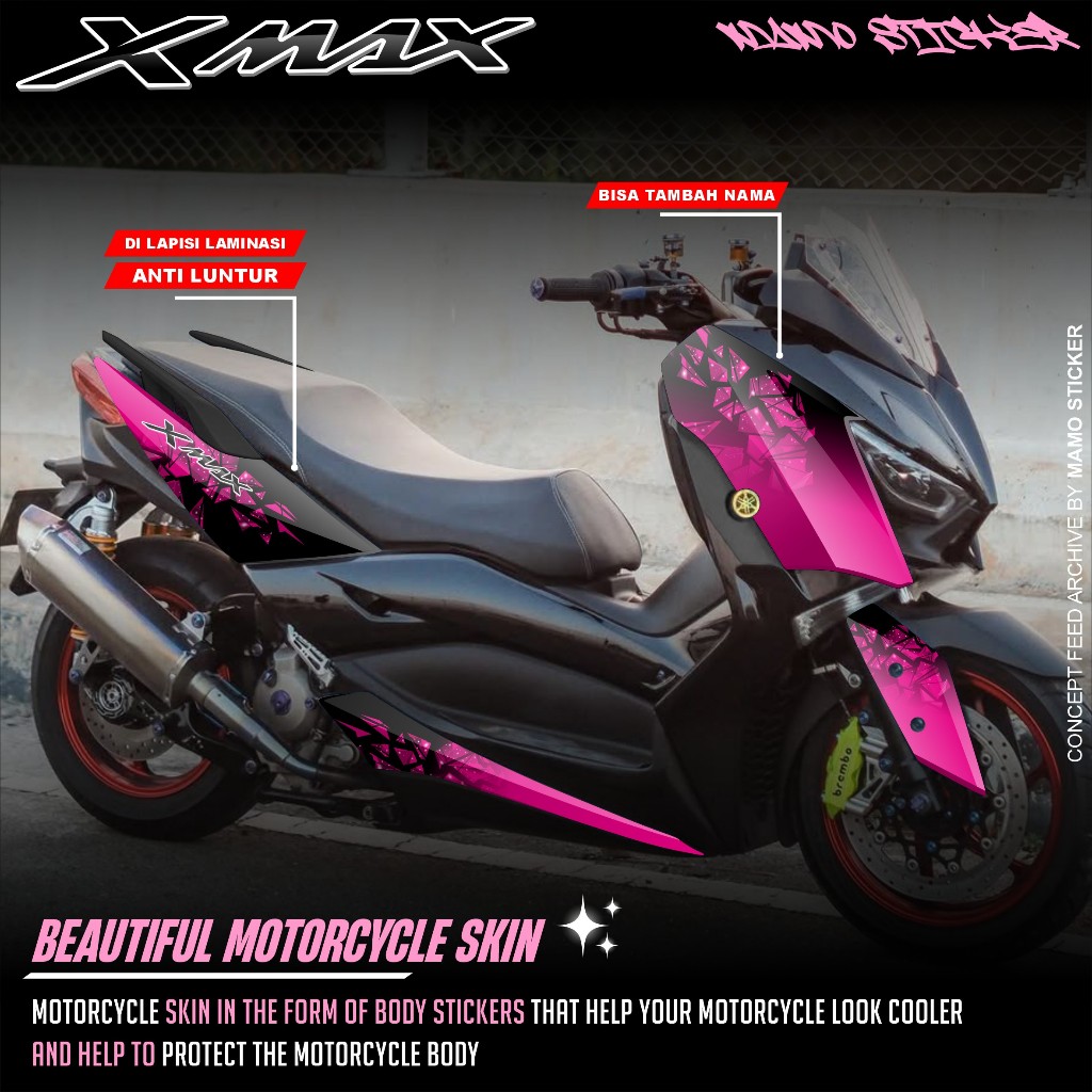 Decal Sticker XMAX Full Body - Sticker Decal XMAX Sticker Dekal XMAX full body Desain DIAMOND M 25.0