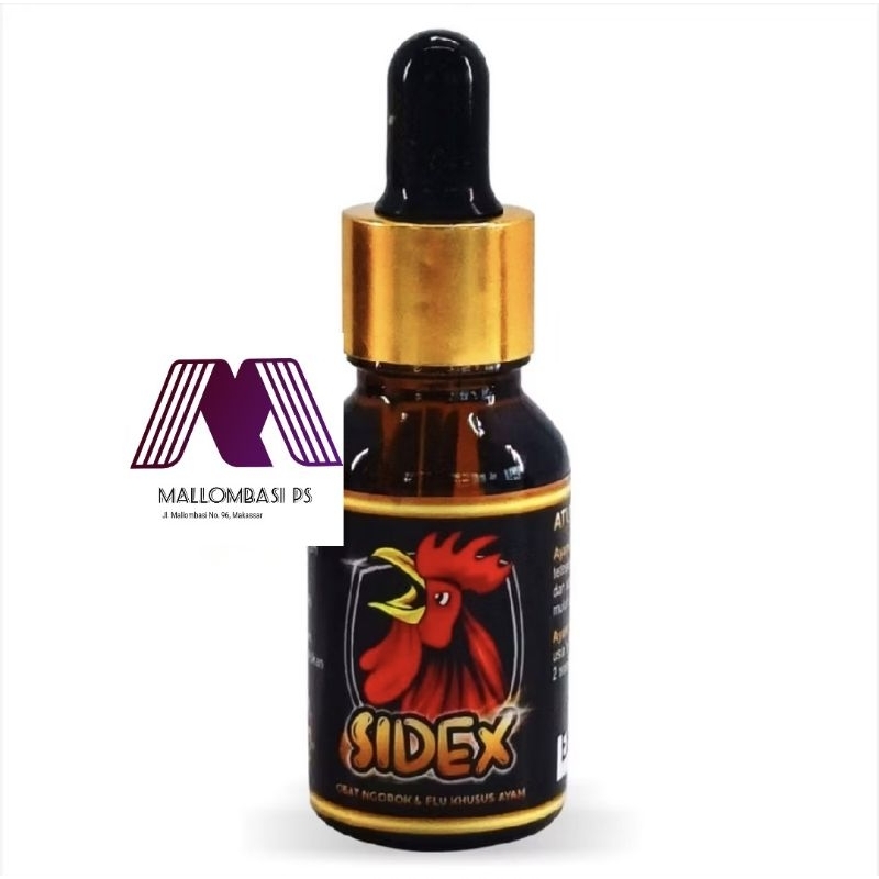 SIDEX Obat Tetes drop cair Pernafasan Pernapasan Hidung Mulut Berair Berlendir Ayam Bebek Itik Entok