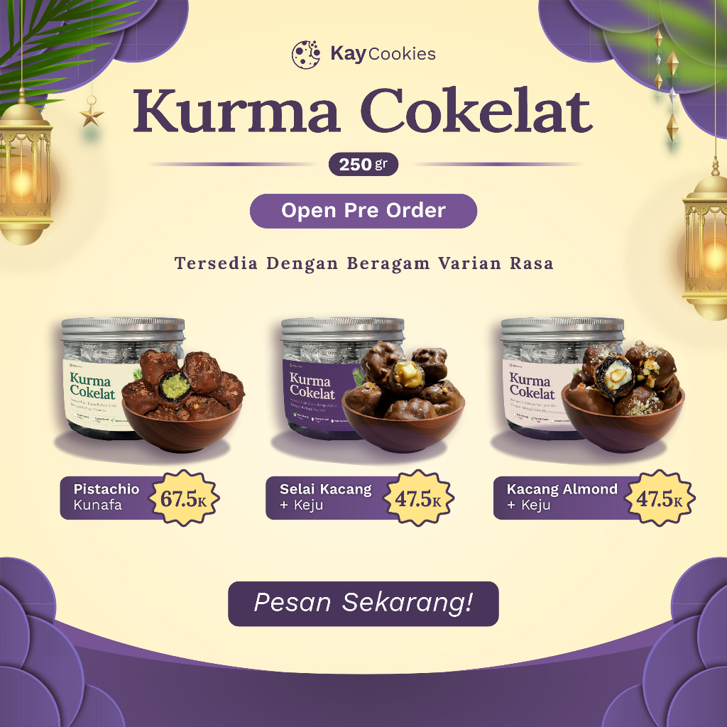 

Kurma Cokelat by KayCookies Manis, Renyah, dan Lembut dalam Satu Gigitan!
