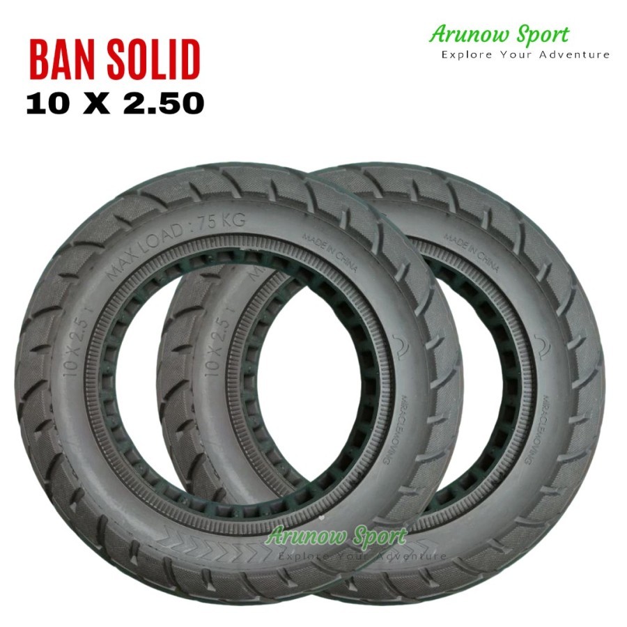 Ban Luar Skuter Listrik 10 x 2.5 Solid Mati
