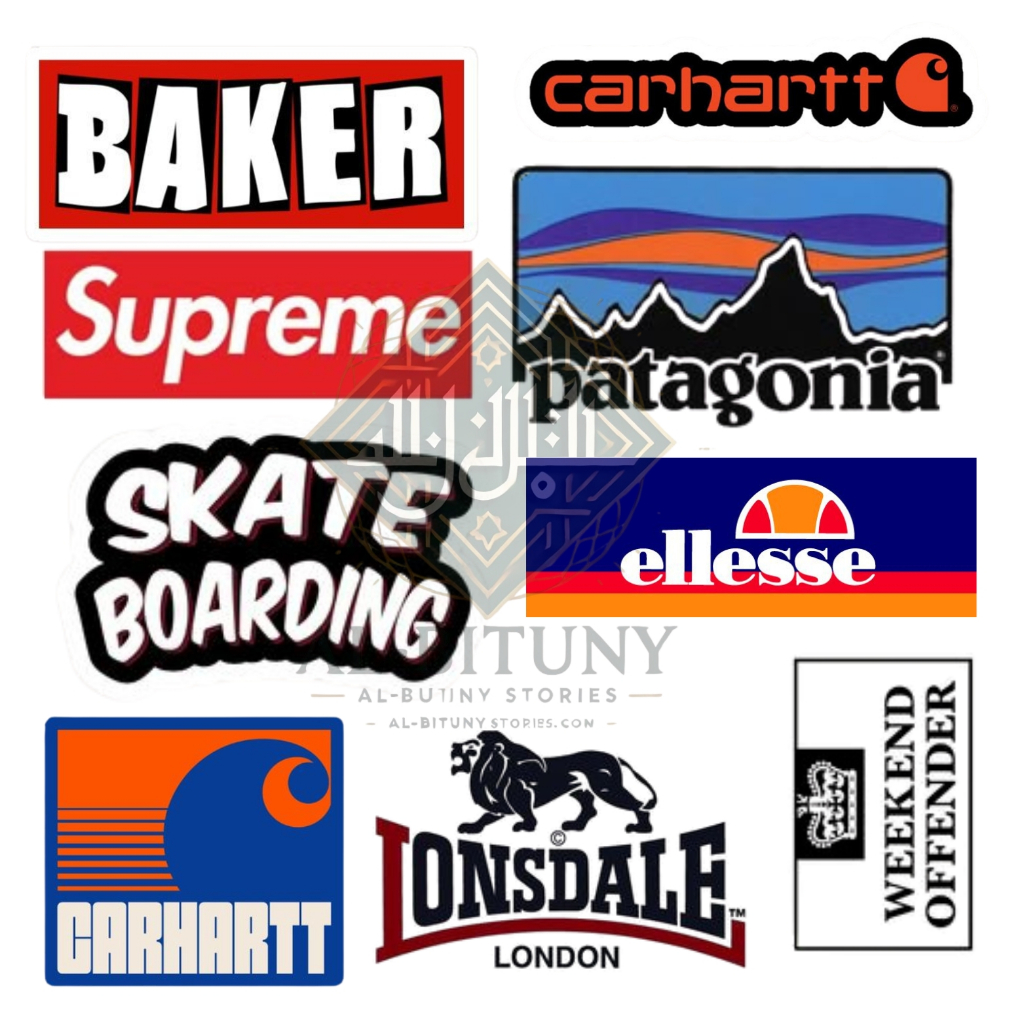 

Stiker Logo Bakers Supreme Skateboarding Ellesse Offender London - Stiker Pack Hight Quality