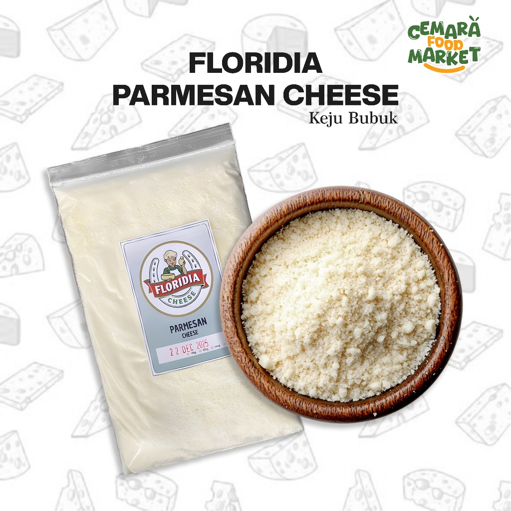 

Floridia Parmesan Cheese 250 gr / Keju Parmesan Bubuk / Grated Parmesan Premium