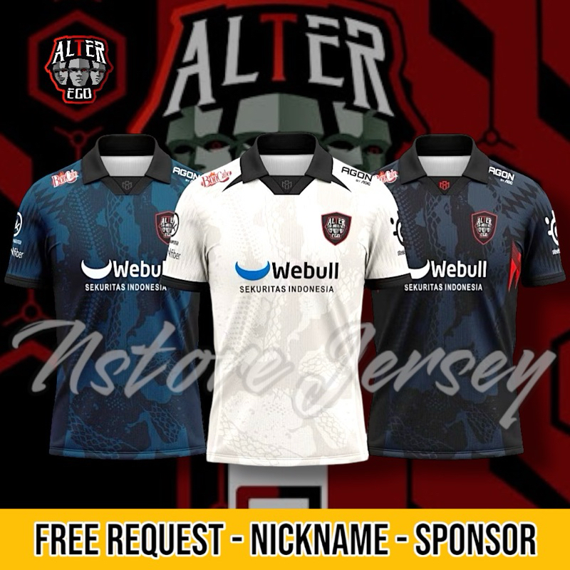 Jersey Alterego Esport Terbaru S15 PUBG 2025 Free Nickname