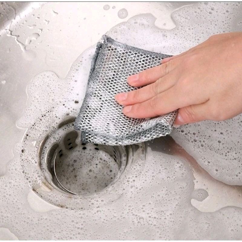KAIN KAWAT PEMBERSIH kain pengganti spon cuci piring kain kawat cuci piring lain lap cuci
