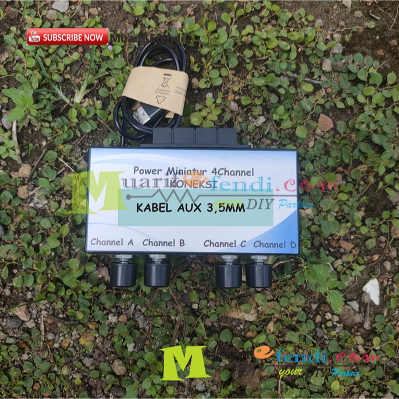 Power Mini Amplifier 4 Channel Stereo 5 Volt Rakitan Miniatur Sound Sistem Full Bass FREE KABEL AUX