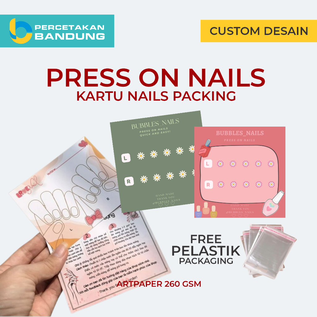 

Alas Packing Press On Nails | Free Desain | Kertas & Plastik Estetik