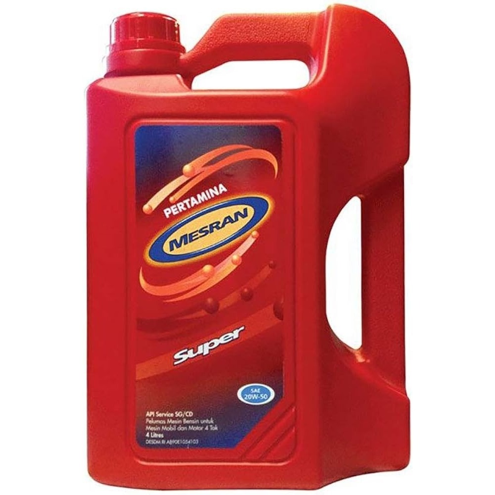 Oli Pertamina Mesran Super SAE 20W50 oli 20W-50 Kemasan Galon 4 L