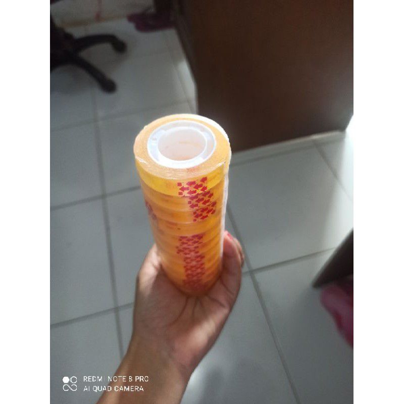 

lakban kado kecil tebal 1/2 inchi 25 yard