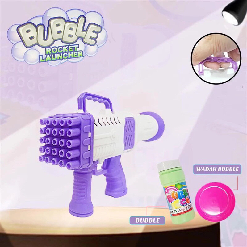 Mainan Anak Pistol Bubble BAZOOKA Rocket Launcher