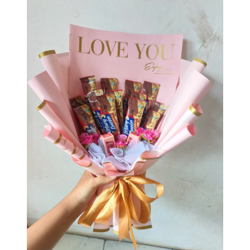 

buket coklat+ 2 liptint omg