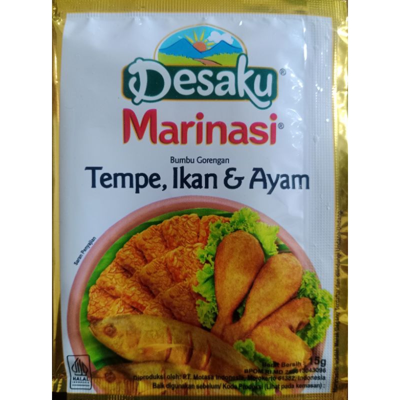 

Bumbu Gorengan Marinasi Desaku 15 gr (12 pcs)