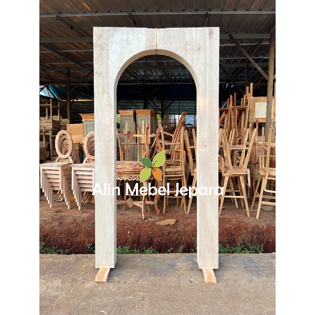 Backdrop Pelaminan, Daunan samping backdrop, Dekorasi pelaminan