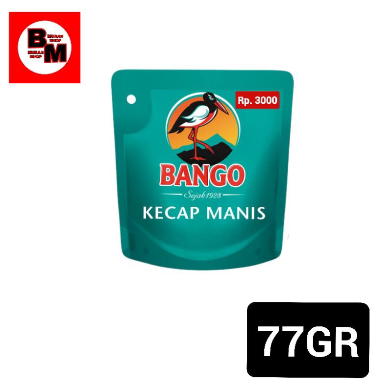 

12 Pouch Bango kecap manis 77 gram atau bango 3rban
