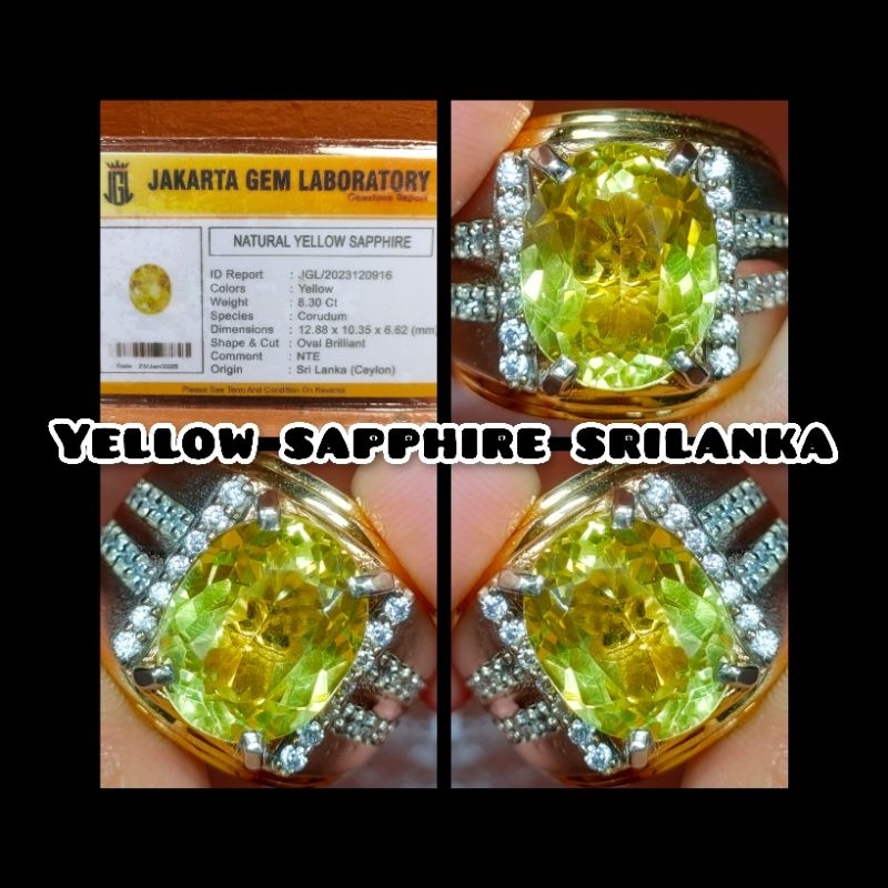 NATURAL CINCIN BATU YELLOW SAPPHIRE SRILANKA CEYLON