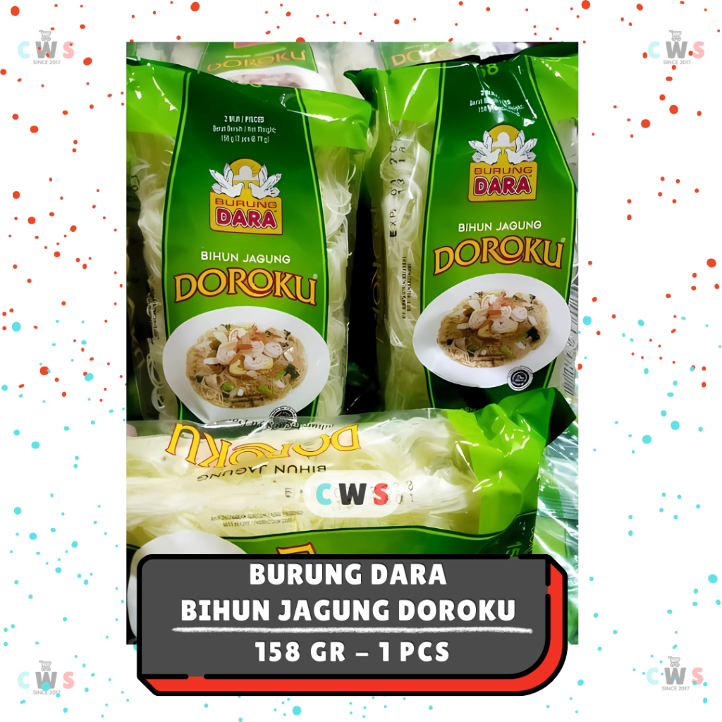 

DOROKU BIHUN JAGUNG Cap Burung Dara ( 2 Keping x 79 gr = 158 gr ) - 1 Pcs