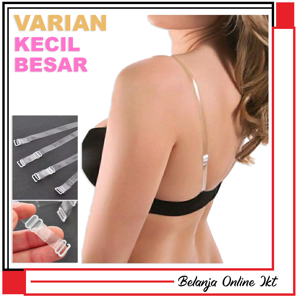 Tali Bh Transparant Bening Silicon Tali Bra Invisible Tali BH Bra Strap Kain Seamless Tali BH Kecil 