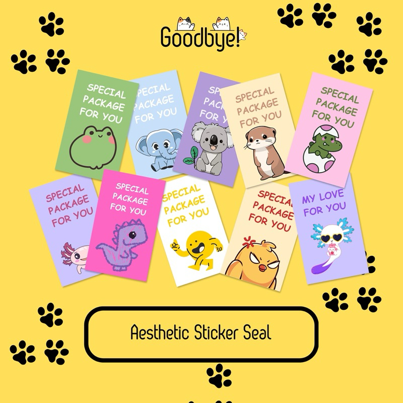 Aesthetic Sticker Seal Cute Olshop | Sticker Packaging label | Sticker Label Aesthetic Cute