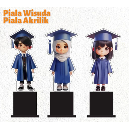 Piala Wisuda Akrilik Custom Piala Wisuda Anak