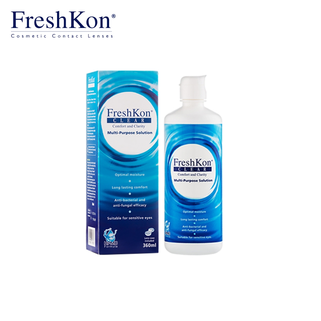 (Free Lenscase) Lensza FreshKon Clear MPS 360ml / Pembersih Soflens Freshkon Multi Purpsose Solution
