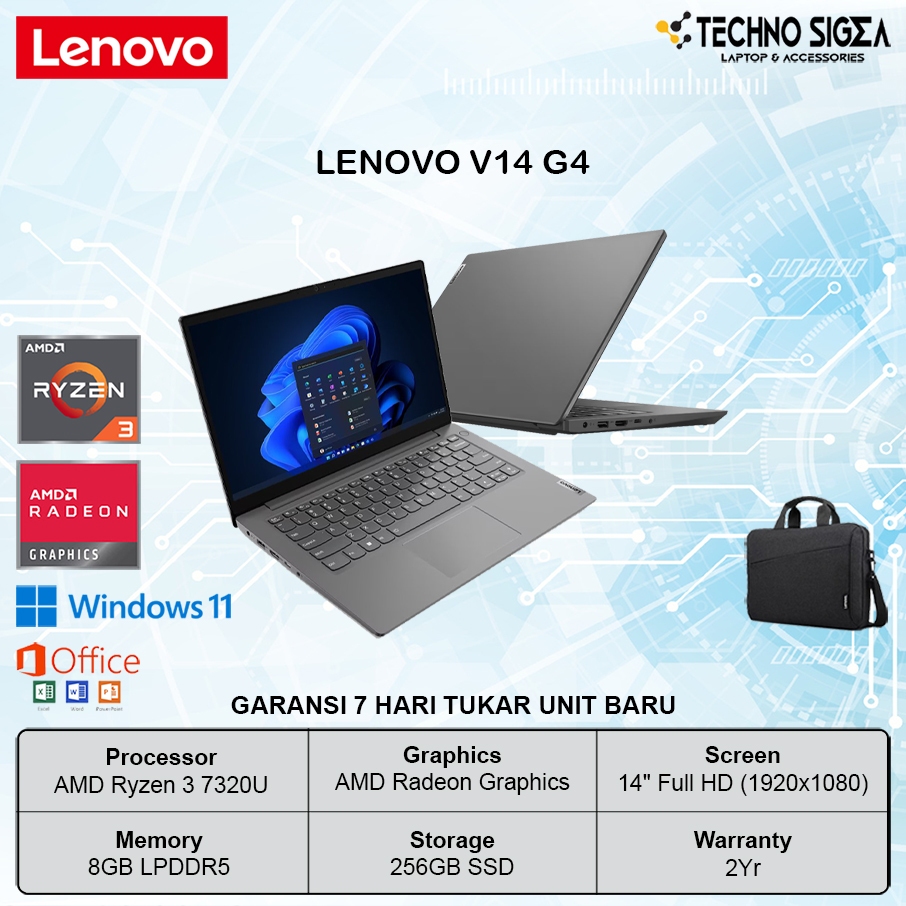 LENOVO V14 G4 Ryzen 3 7320 8GB 256GB 14.0 FHD