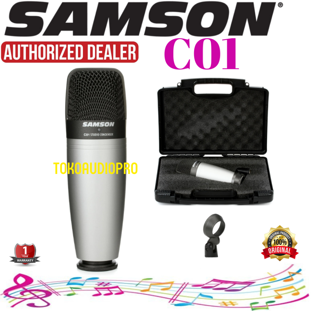 Mic Samson C01 Large-Diaphragm Condensor Microphone Original Samson C-01