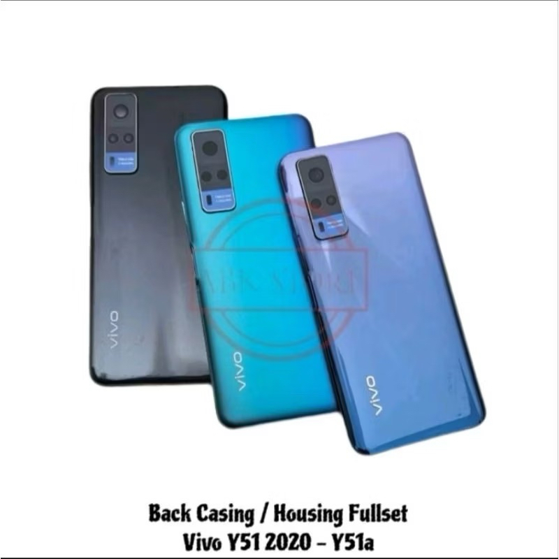 Casing Housing Fullset Backdoor+Bezel Vivo Y51 2020 Y51A Y53S