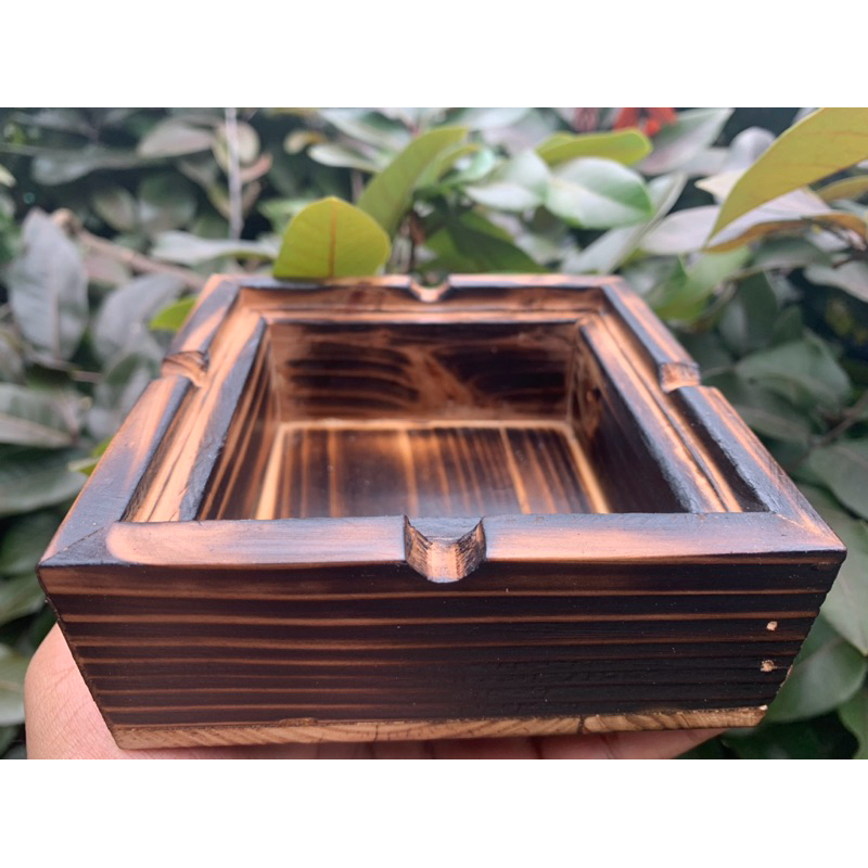 asbak kayu jati/ serat jati belanda