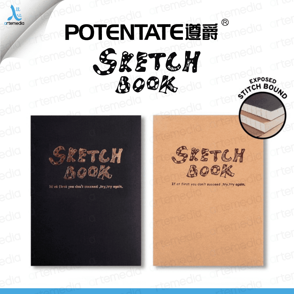 

Potentate A5 Exposed Stitch Bound Sketchbook Buku Sketsa