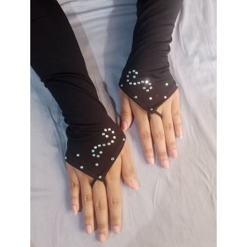 handsock cincin diamond huruf s kekinian / manset tangan kristal bentuk huruf s