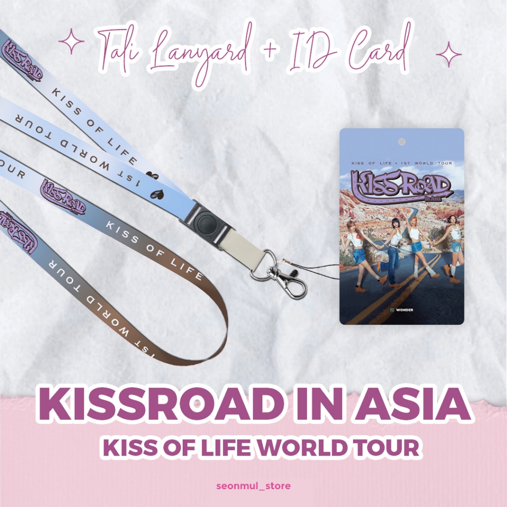 

LANYARD + ID CARD KISSROAD ASIA KISS OF LIFE 1ST WORLD TOUR / TALI HP CAHOL KISS OF LIFE / PC CARD HOLDER