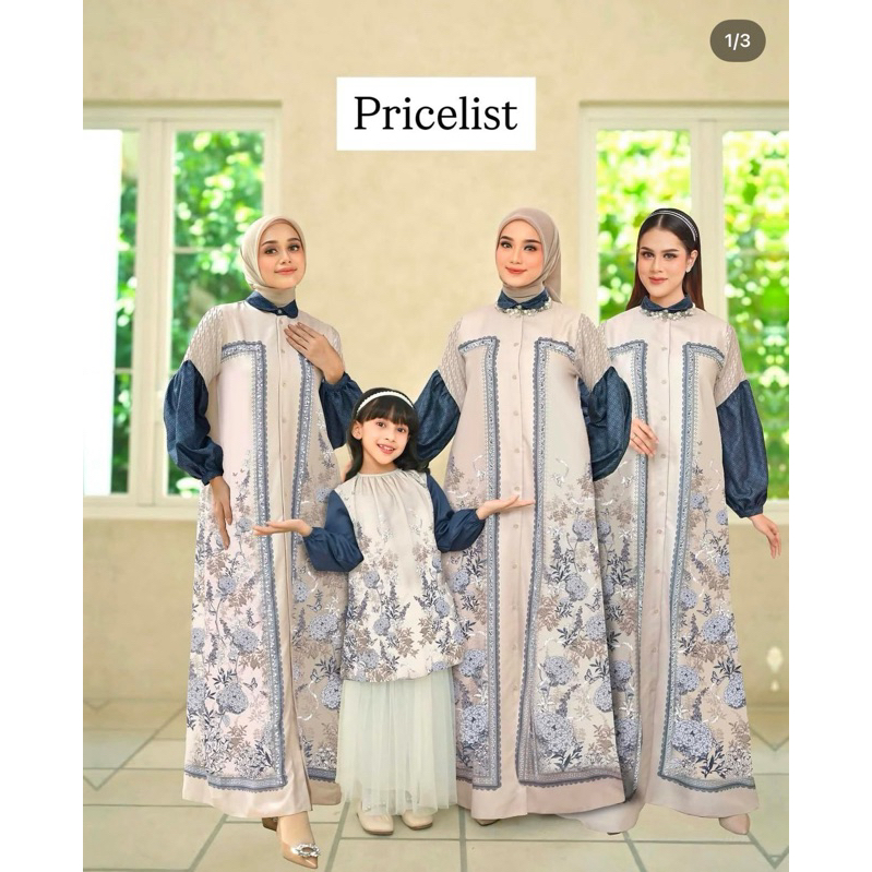 HAGIA DRESS VANILA HIJAB / ALANA DRESS ANAK SIZE L IVORY CREAM