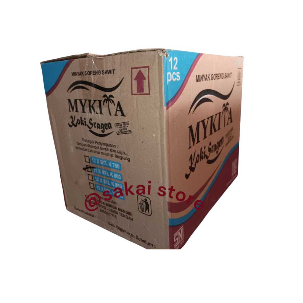 

Minyak Goreng Sawit merk MYKITA Koki Sragen 800mL 1 Carton